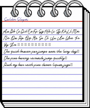 Golden Slayer Regular animated font preview