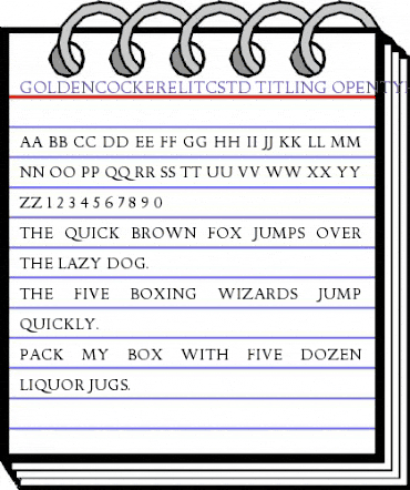 Golden Cockerel ITC Std Titling animated font preview