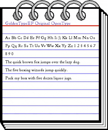 GoldenTypeEF Original animated font preview GoldenTypeEF Original animated font preview