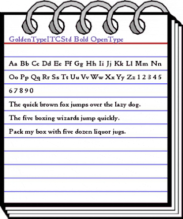 Golden Type ITC Std Bold animated font preview Golden Type ITC Std Bold animated font preview