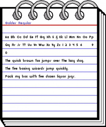 Golder Regular animated font preview Golder Regular animated font preview