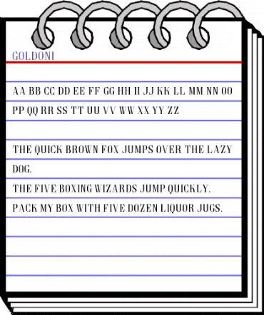 Goldoni Regular animated font preview Goldoni Regular animated font preview