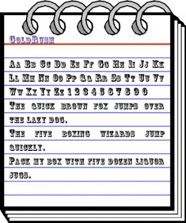 GoldRush Regular animated font preview GoldRush Regular animated font preview
