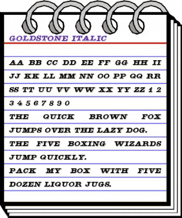 Goldstone Italic animated font preview