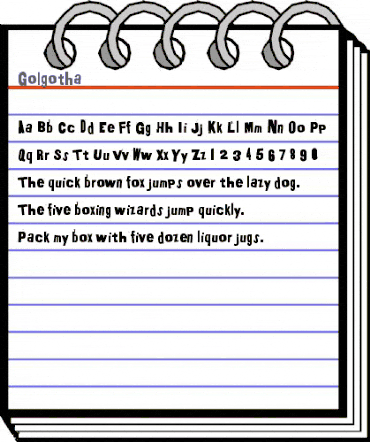 Golgotha Regular animated font preview Golgotha Regular animated font preview