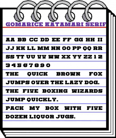 Katamari Serif Regular animated font preview