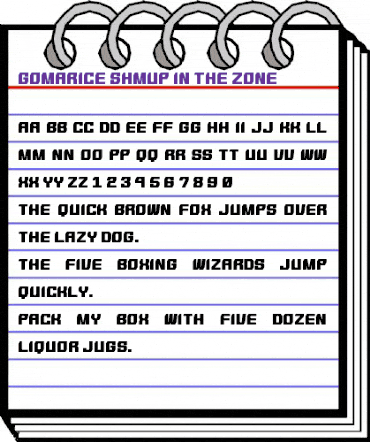 SHMUP in the zone Regular animated font preview SHMUP in the zone Regular animated font preview