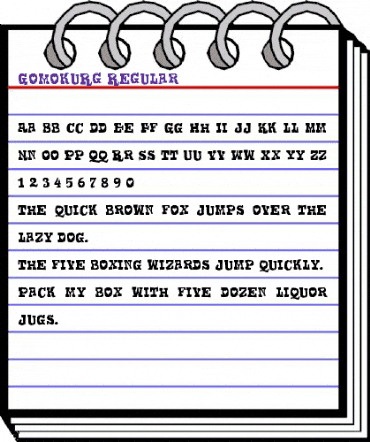 Gomoku Rg Regular animated font preview