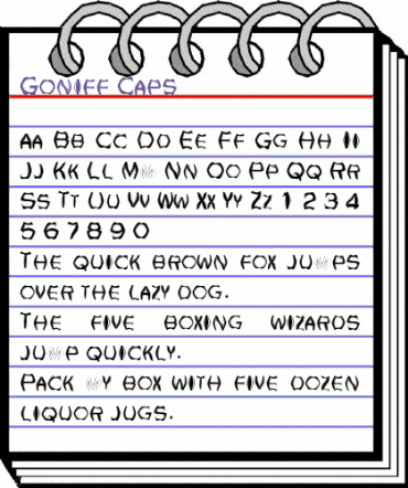 Goniff  Caps Regular animated font preview