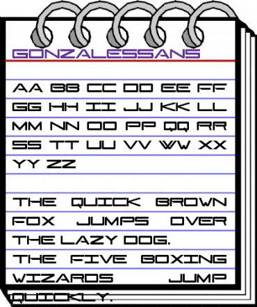 GonzalesSans Regular animated font preview GonzalesSans Regular animated font preview