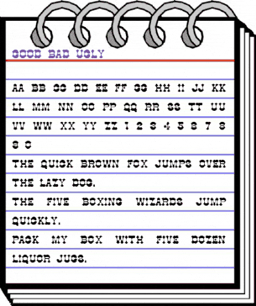 Good Bad Ugly Regular animated font preview Good Bad Ugly Regular animated font preview