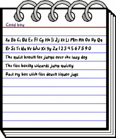 Good boy Regular animated font preview