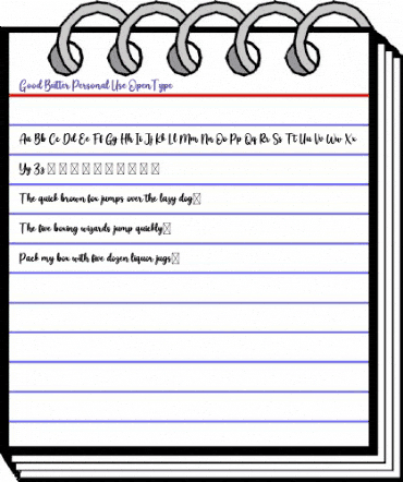 Good Butter Personal Use animated font preview