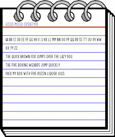 Good Mood Regular animated font preview