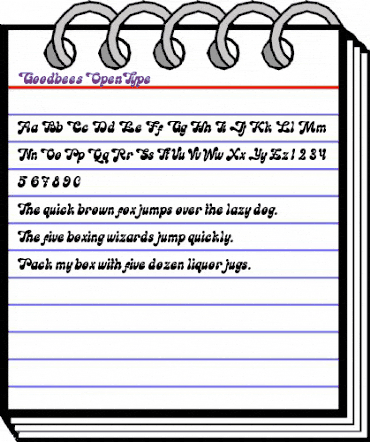 Goodbees Regular animated font preview