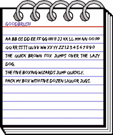 GOOD BRUSH Regular animated font preview GOOD BRUSH Regular animated font preview