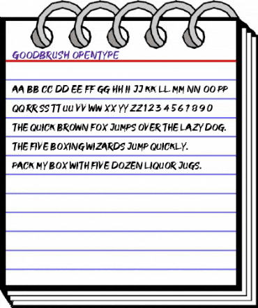 GOOD BRUSH Regular animated font preview