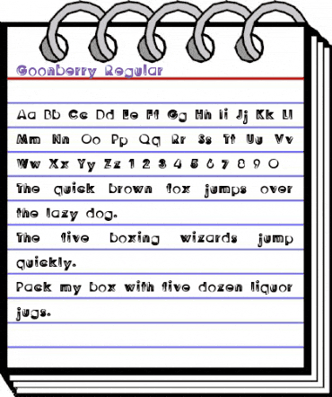 Goonberry Regular Goonberry Regular animated font preview