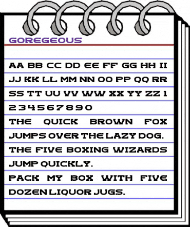 Goregeous Regular animated font preview