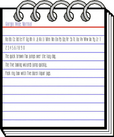 Gorgio Wide Normal animated font preview Gorgio Wide Normal animated font preview