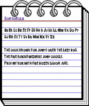 Gorgo Regular animated font preview