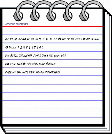 GOSHBE Regular animated font preview