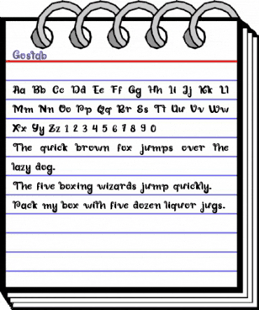 Gostab Regular animated font preview