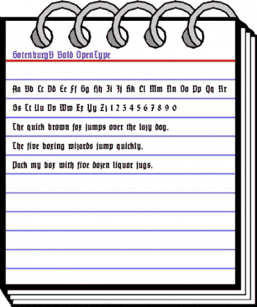 Gotenburg B Bold animated font preview