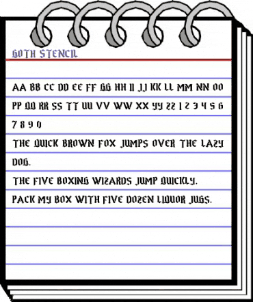 Goth Stencil Stencil animated font preview Goth Stencil Stencil animated font preview