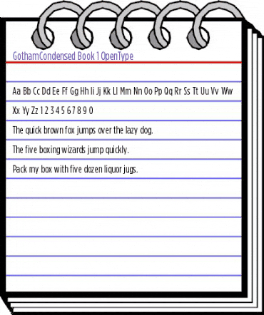 Gotham Condensed Book animated font preview