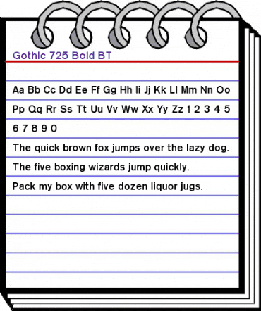Gothic725 Bd BT Bold animated font preview Gothic725 Bd BT Bold animated font preview