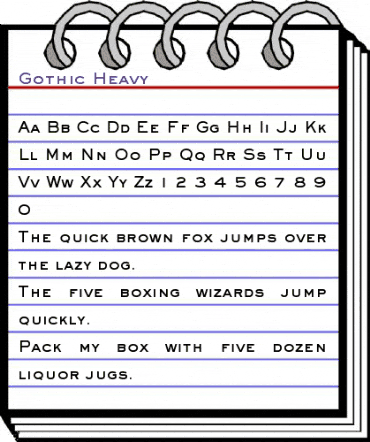 Gothic Heavy Regular animated font preview Gothic Heavy Regular animated font preview