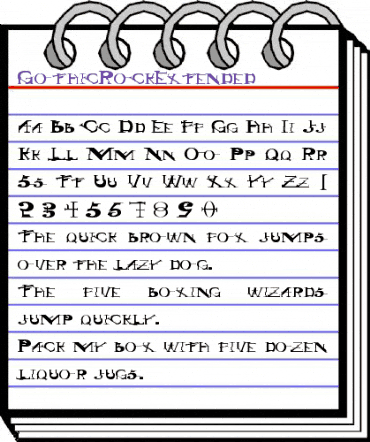 GothicRockExtended Regular animated font preview GothicRockExtended Regular animated font preview