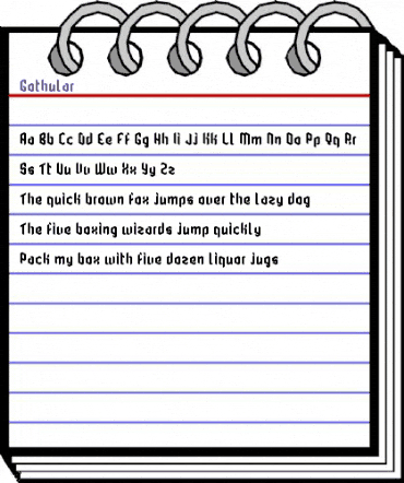 Gothular Regular animated font preview