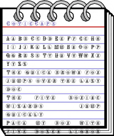 GoticCaps Regular animated font preview GoticCaps Regular animated font preview