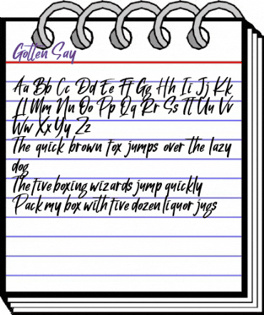 Gotten Say Regular animated font preview Gotten Say Regular animated font preview