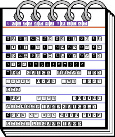 GoudamentBricks Regular animated font preview GoudamentBricks Regular animated font preview