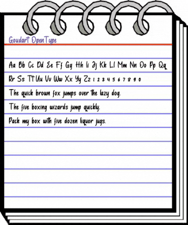 Goudart Regular animated font preview