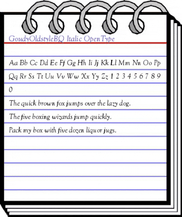 Goudy Old Style BQ Regular animated font preview