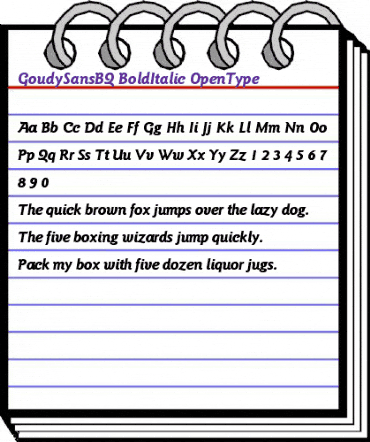 Goudy Sans BQ Regular animated font preview