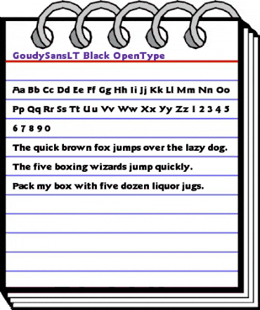 ITC Goudy Sans LT Black animated font preview ITC Goudy Sans LT Black animated font preview