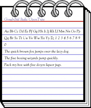 Goudy Oldstyle Std Italic animated font preview