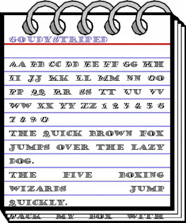 GoudyStriped Regular animated font preview GoudyStriped Regular animated font preview