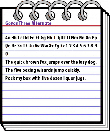 GovanThree-Alternate Regular animated font preview GovanThree-Alternate Regular animated font preview