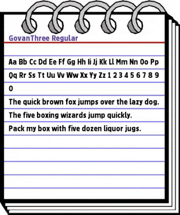 GovanThree-Regular Regular animated font preview