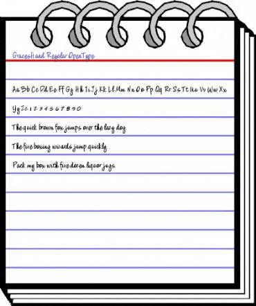 GracesHand Regular animated font preview