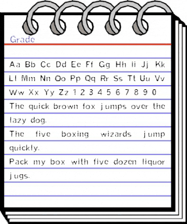 Grade Regular animated font preview