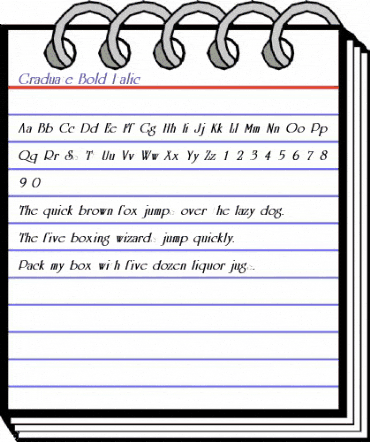 Graduate Bold Italic animated font preview