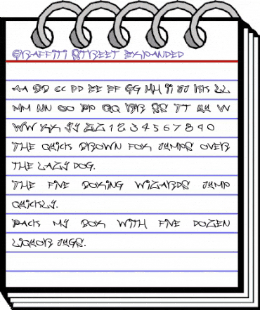 Graffiti Street Expanded Expanded animated font preview