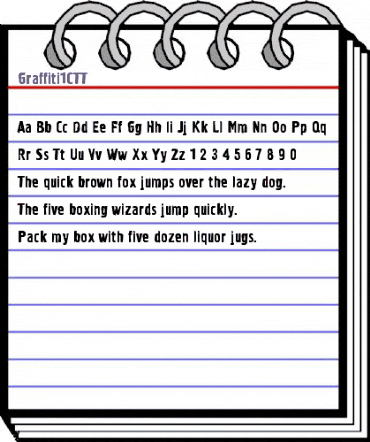 Graffiti1C Regular animated font preview